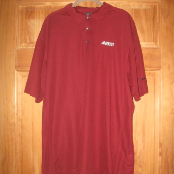 Nike Golf Dri-Fit Stay Cool Dark Red Polo Shirt - Picture 1 of 2